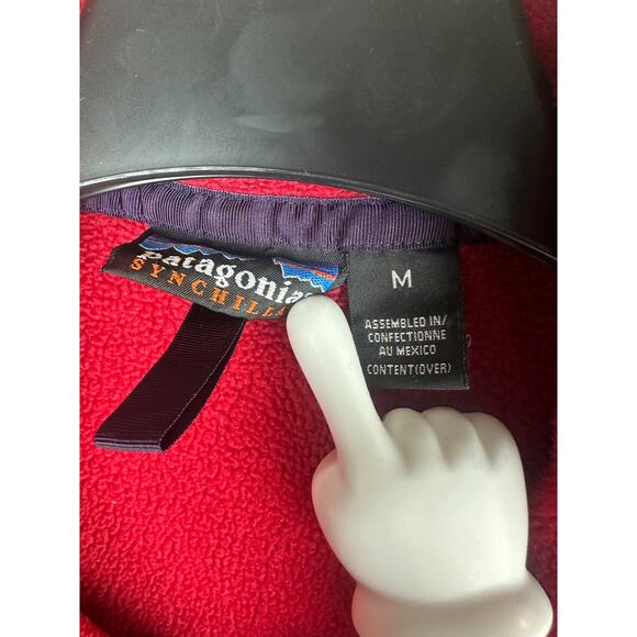 Vintage Y2k Patagonia Classic Synchilla Snap-T Fleece Pullover Red Men's Medium - Picture 3 of 16